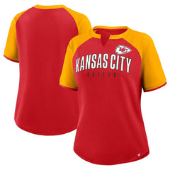Kansas City Chiefs Women's Height Advantage T-Shirt - Red/Gold on sale
