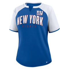 New York Giants Women's Height Advantage T-Shirt - Royal/White on sale
