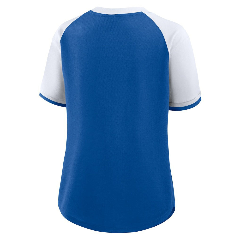 New York Giants Women's Height Advantage T-Shirt - Royal/White on sale