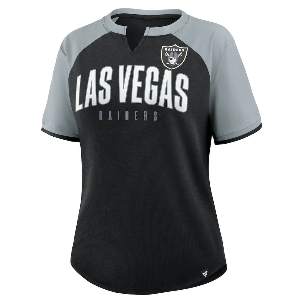 Las Vegas Raiders Women's Height Advantage T-Shirt - Black/Silver for sale