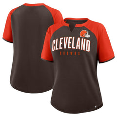 Cleveland Browns Women's Height Advantage T-Shirt - Brown/Orange on sale