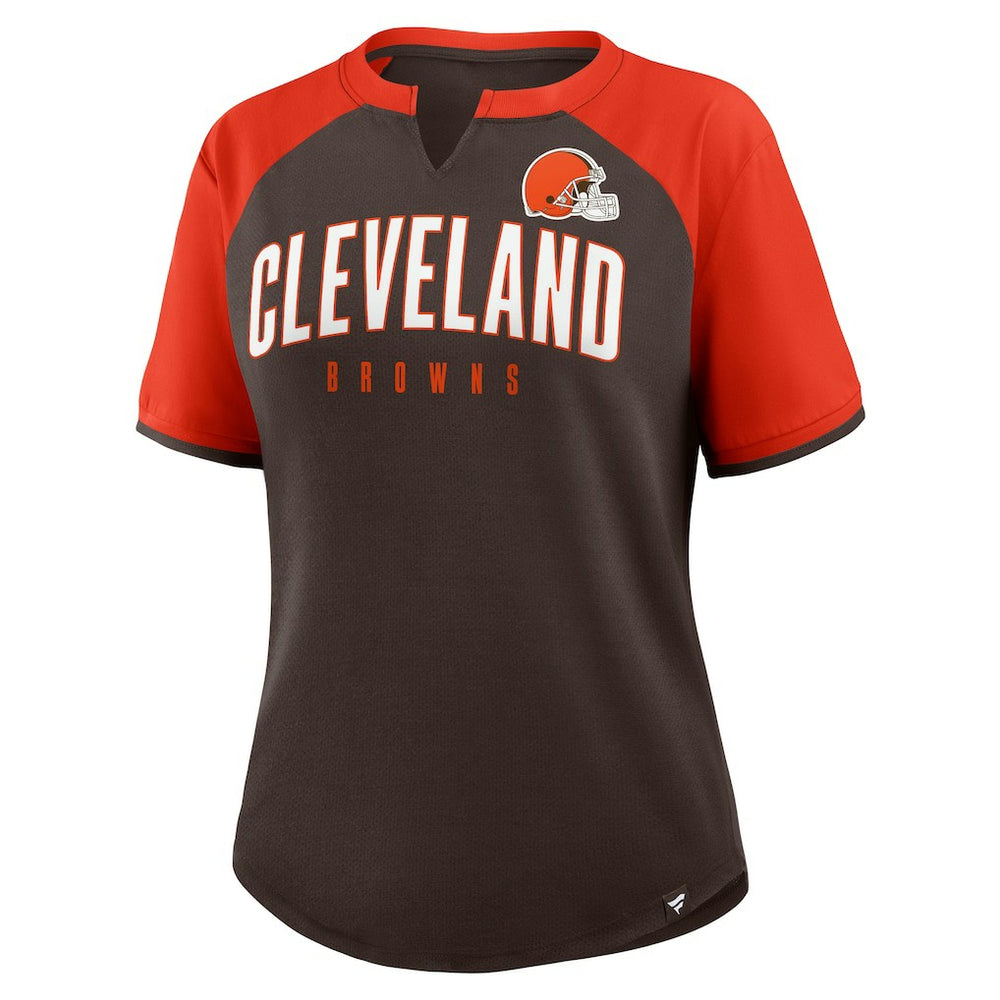 Cleveland Browns Women's Height Advantage T-Shirt - Brown/Orange on sale