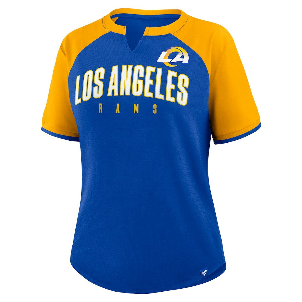 Los Angeles Rams Women's Height Advantage T-Shirt - Royal/Gold discount