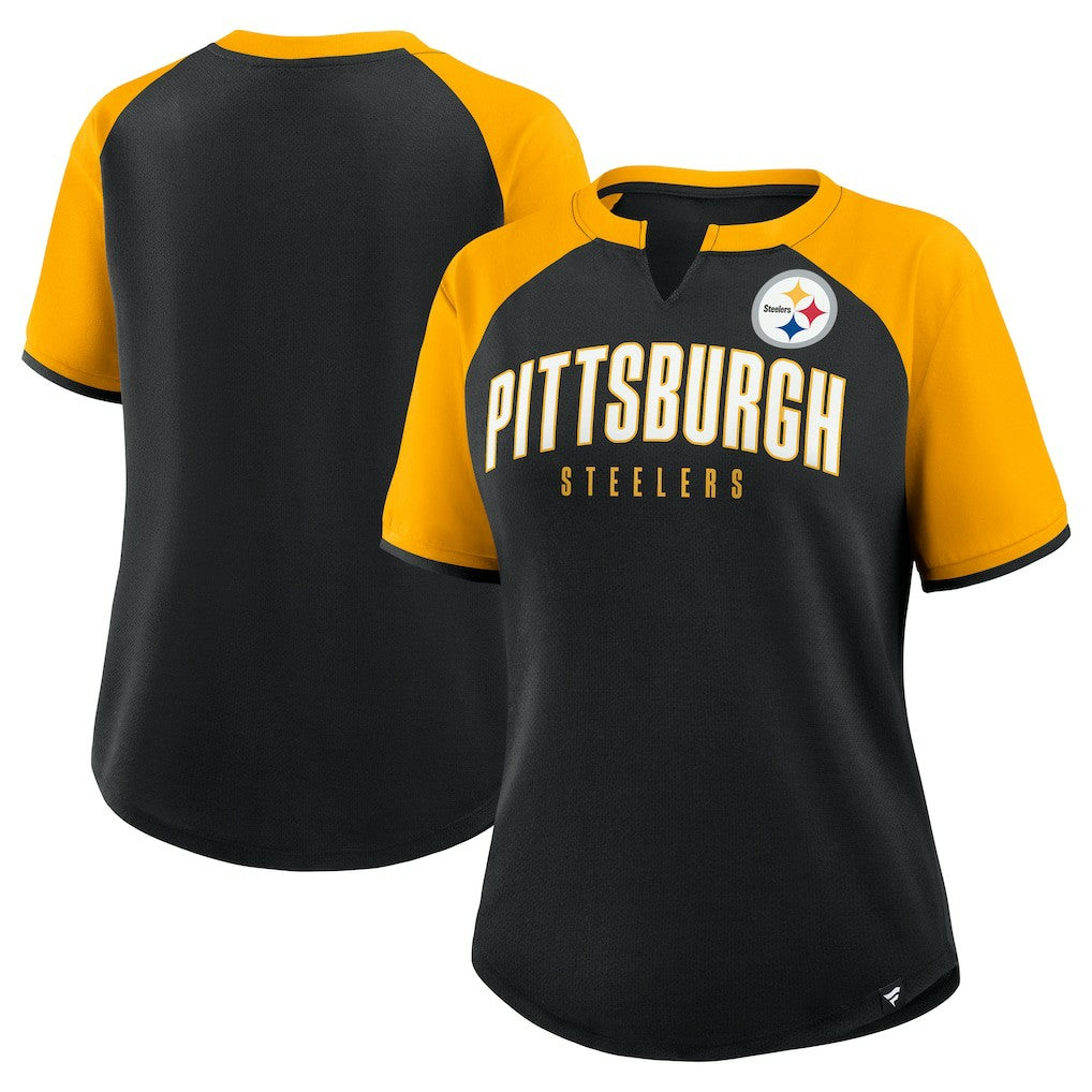 Pittsburgh Steelers Women's Height Advantage T-Shirt - Black/Gold discount