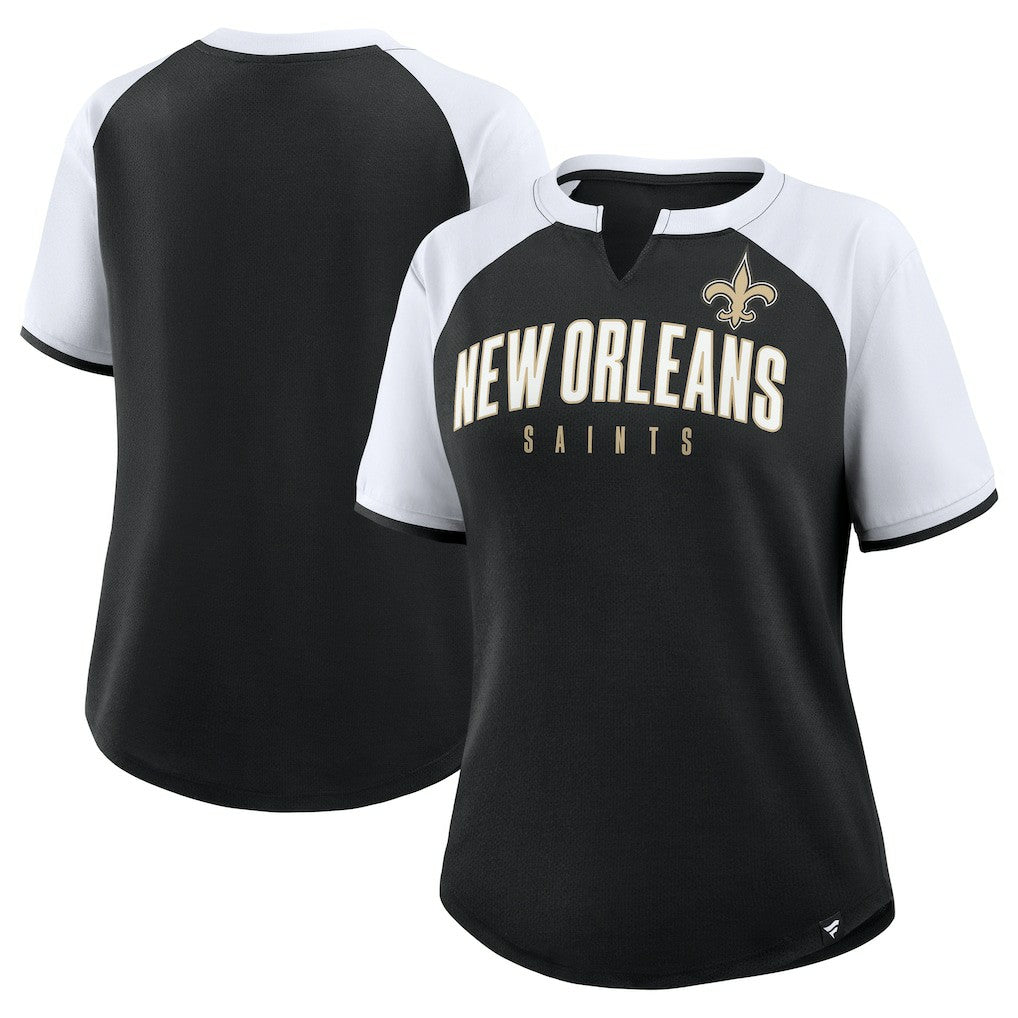 New Orleans Saints Women's Height Advantage T-Shirt - Black/White on sale