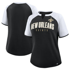 New Orleans Saints Women's Height Advantage T-Shirt - Black/White on sale