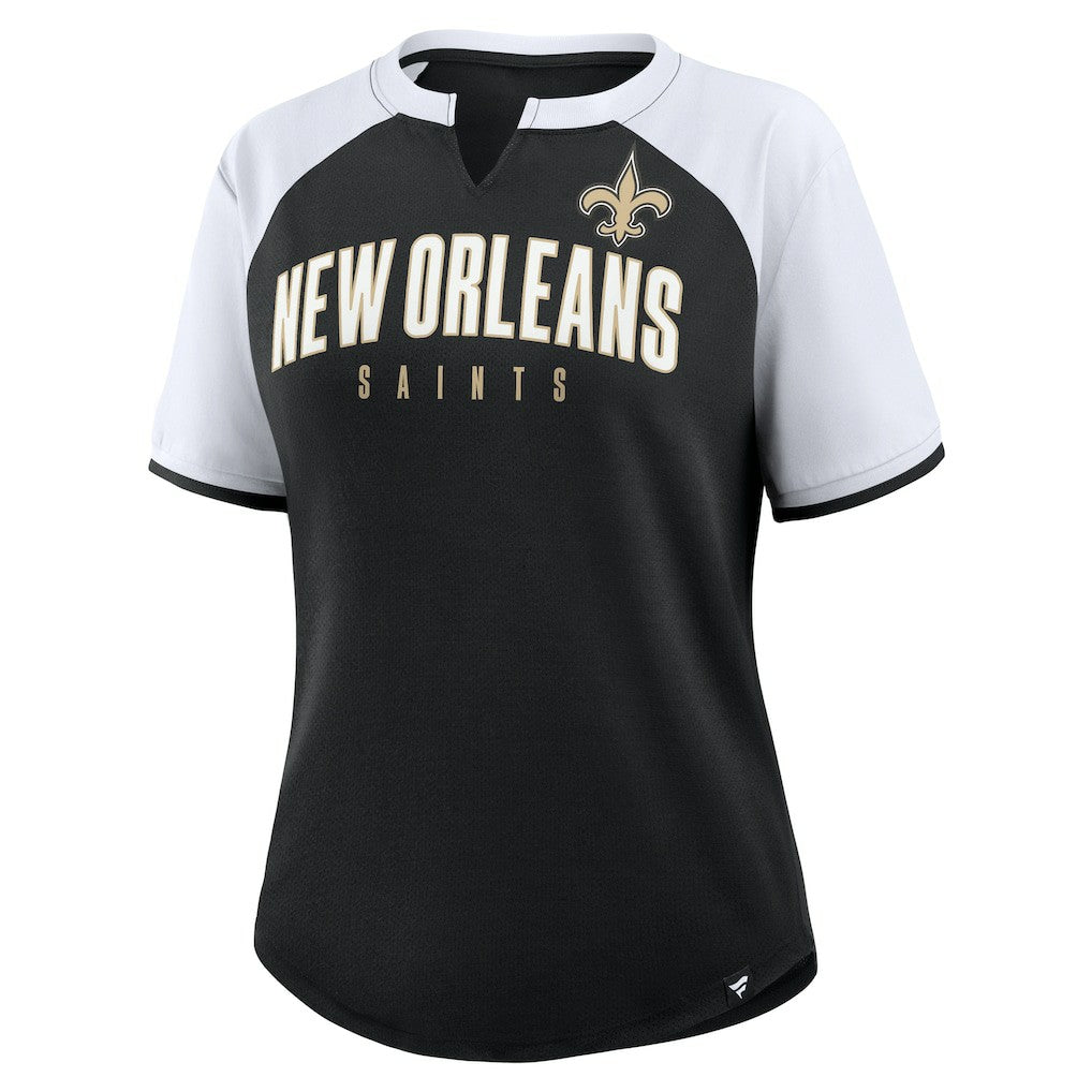 New Orleans Saints Women's Height Advantage T-Shirt - Black/White on sale