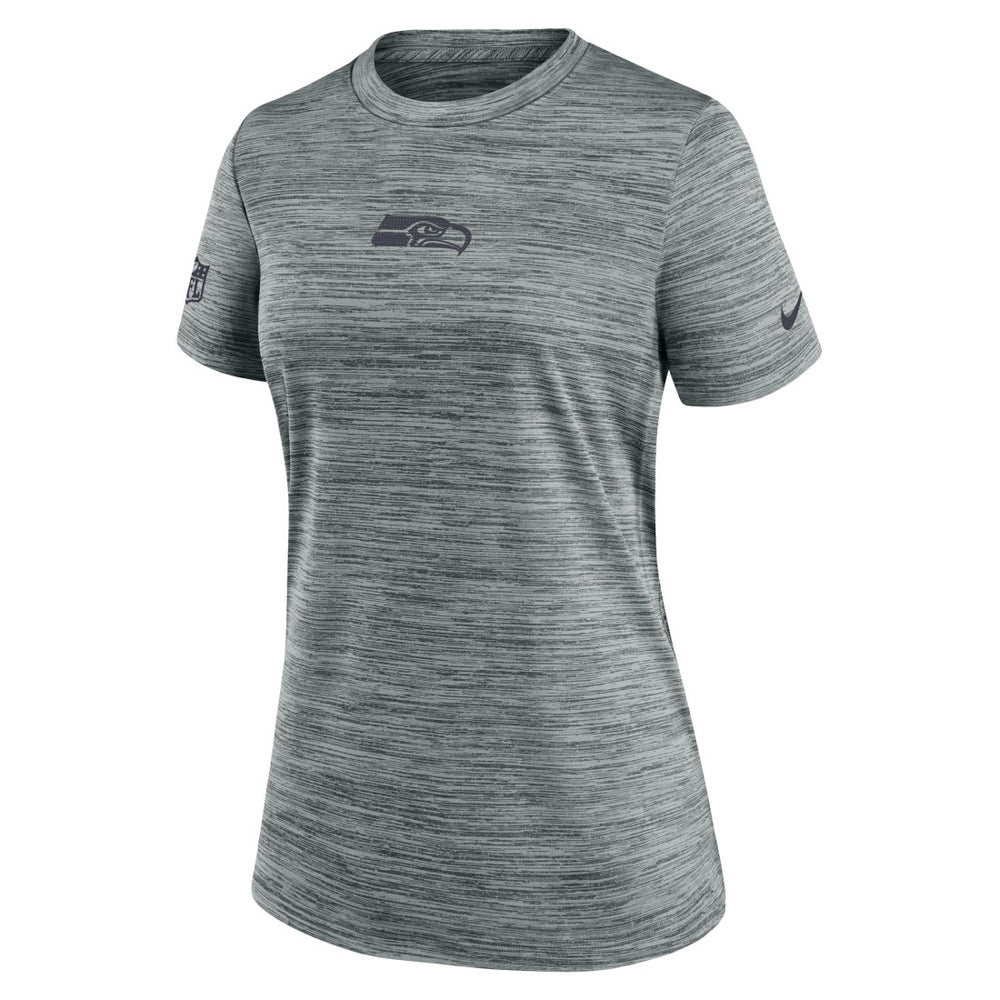 Seattle Seahawks Women's Sideline Velocity Dri-FIT T-Shirt - Gray | Nike for sale
