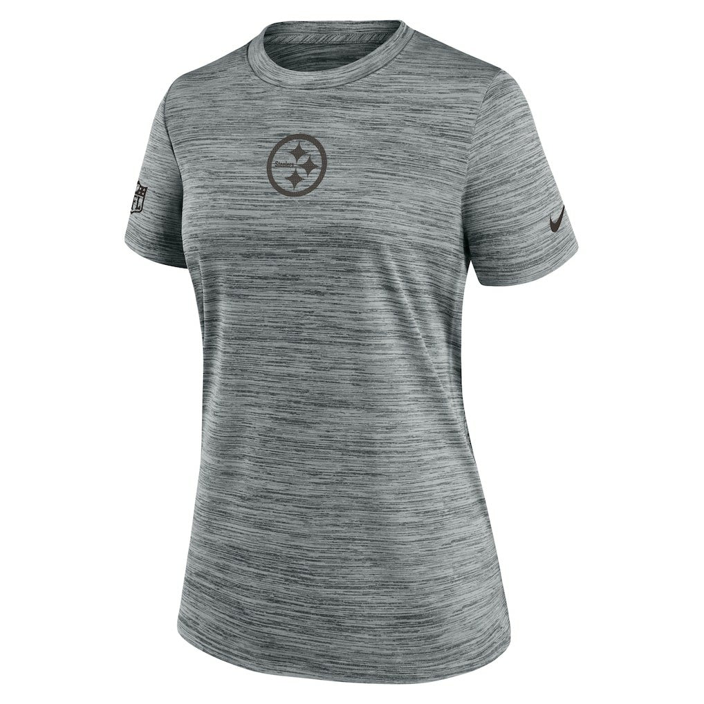 Pittsburgh Steelers Women's Sideline Velocity Dri-FIT T-Shirt - Gray | Nike online