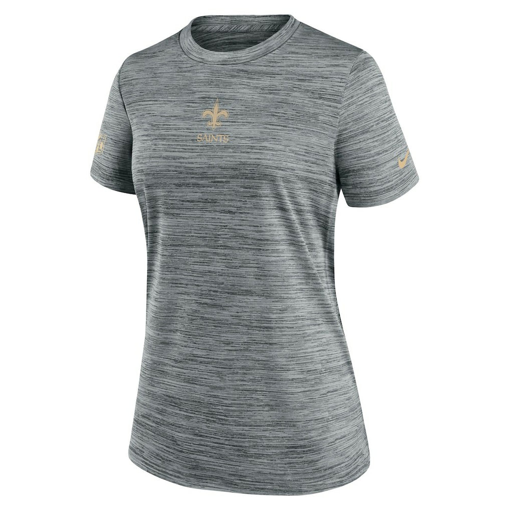 New Orleans Saints Women's Sideline Velocity Dri-FIT T-Shirt - Gray | Nike sale
