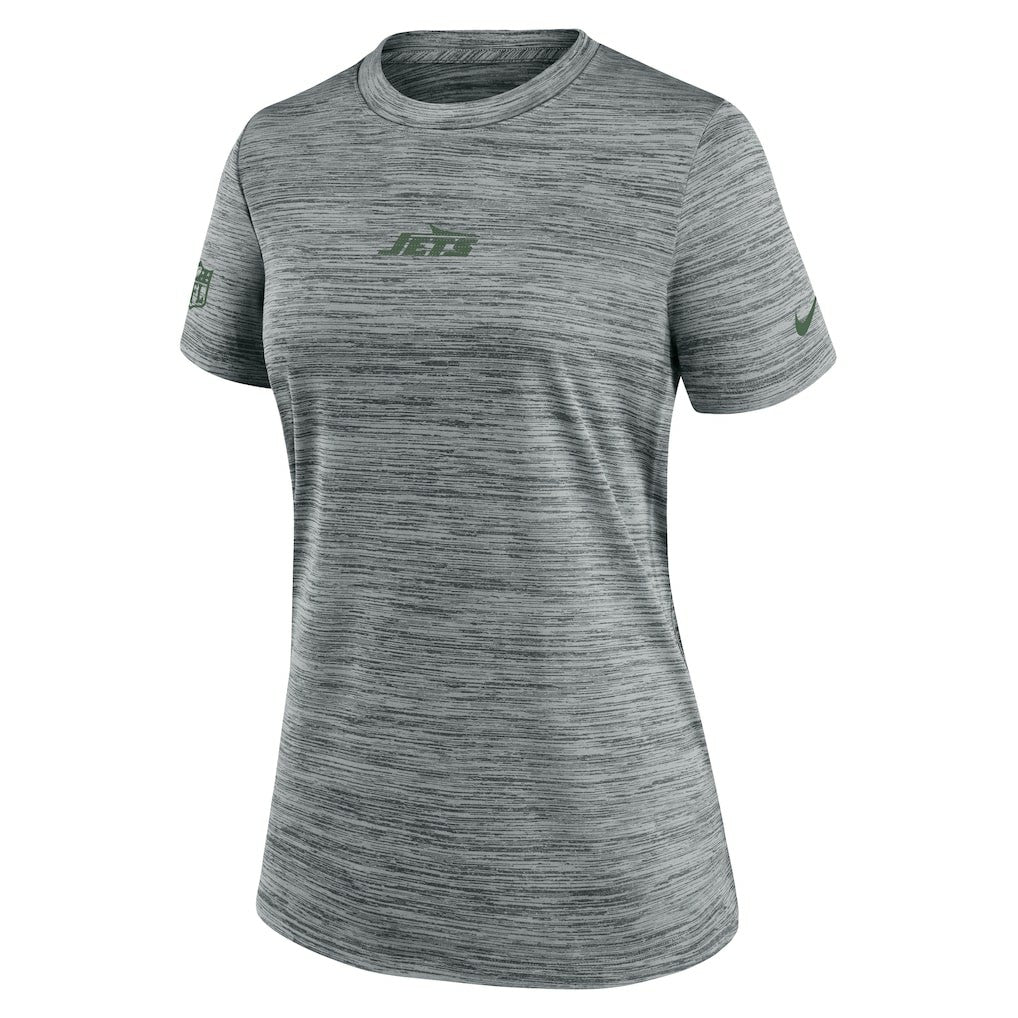 New York Jets Women's Sideline Velocity Dri-FIT T-Shirt - Gray | Nike outlet