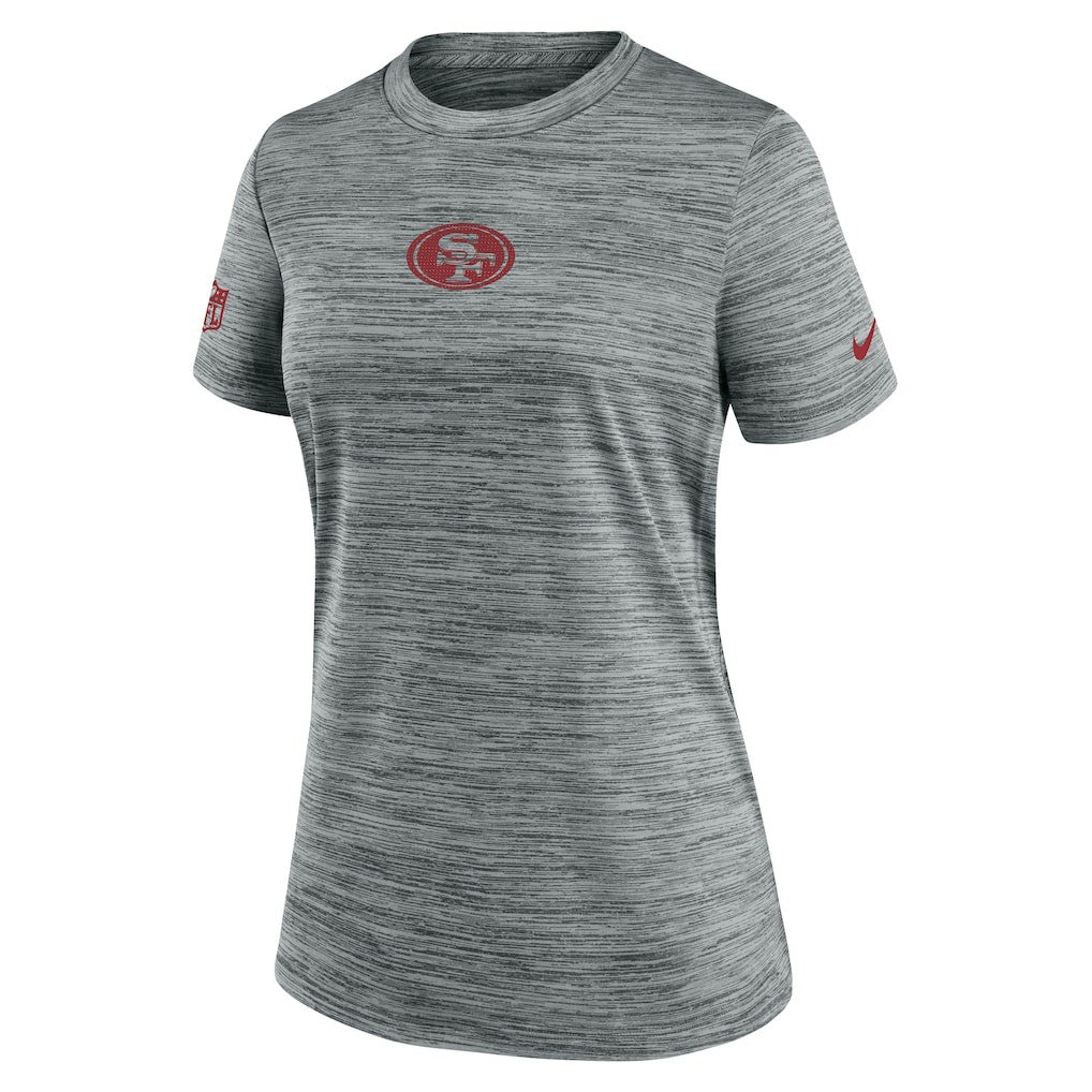 San Francisco 49ers Women's Sideline Velocity Dri-FIT T-Shirt - Gray | Nike on sale