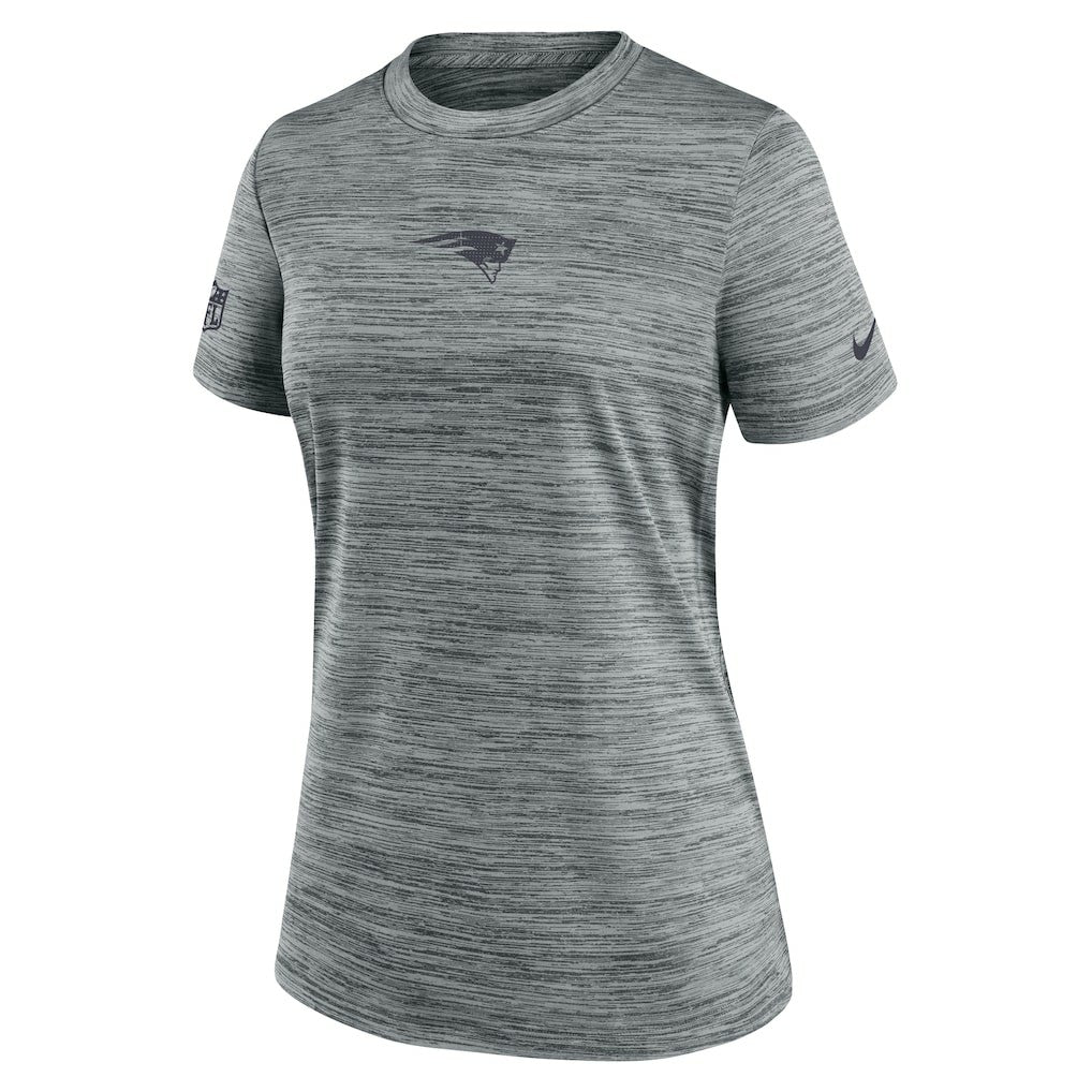 New England Patriots Women's Sideline Velocity Dri-FIT T-Shirt - Gray | Nike outlet