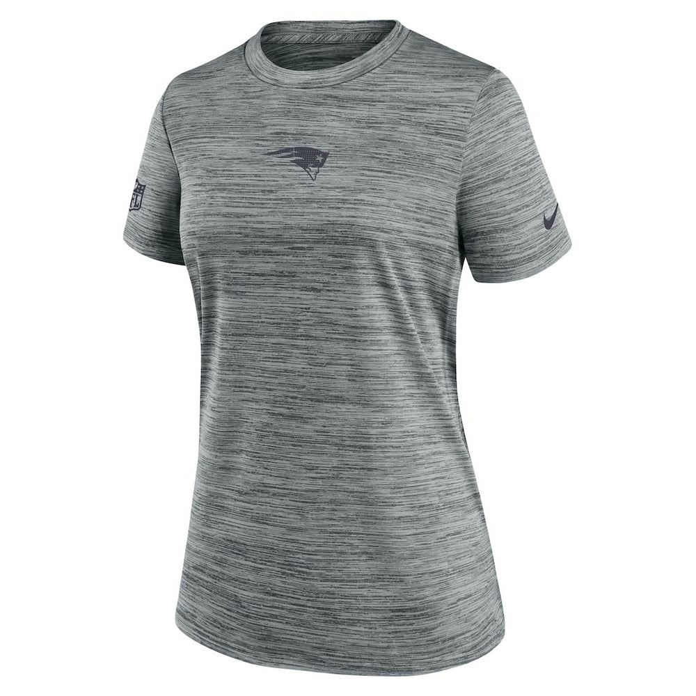 New England Patriots Women's Sideline Velocity Dri-FIT T-Shirt - Gray | Nike outlet