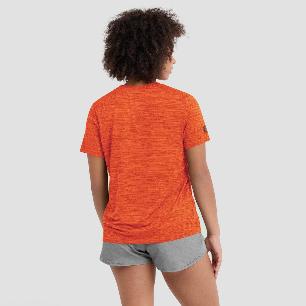 Cleveland Browns Women's Sideline Velocity Dri-FIT T-Shirt - Orange | Nike for sale