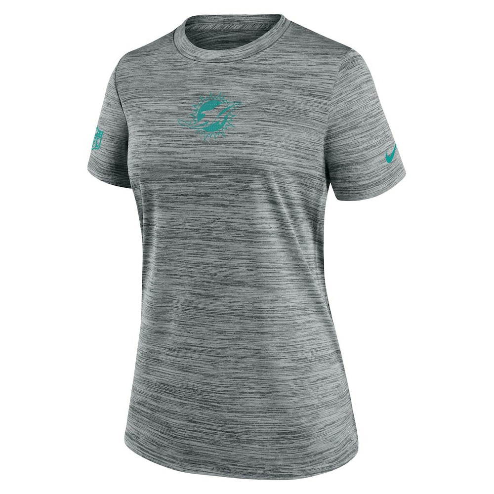 Miami Dolphins Women's Sideline Velocity Dri-FIT T-Shirt - Gray | Nike online