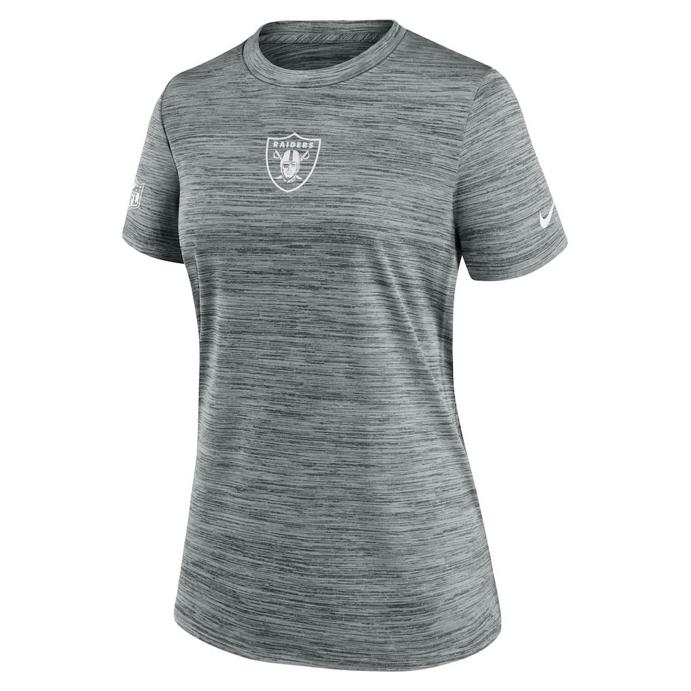Las Vegas Raiders Women's Sideline Velocity Dri-FIT T-Shirt - Gray | Nike online