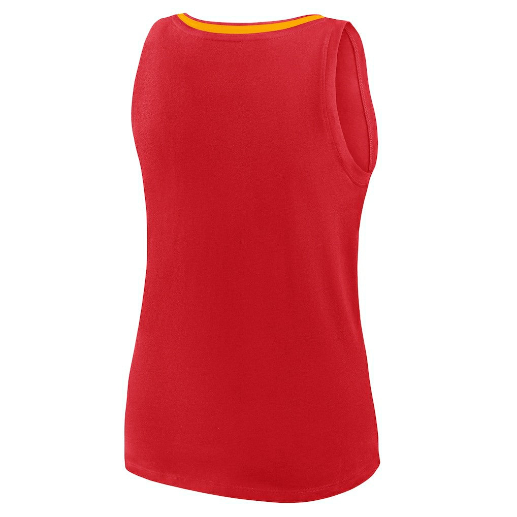 Kansas City Chiefs Logo Athletic Women's Stellar Win V-Neck Tank Top - Red cheap