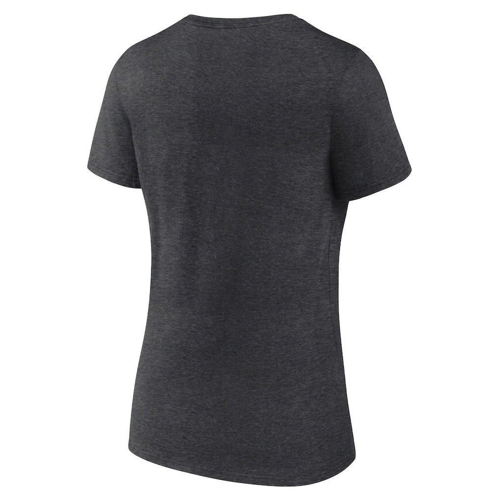 Las Vegas Raiders Logo Athletic Women's Unrivaled V-Neck T-Shirt - Heather Charcoal online