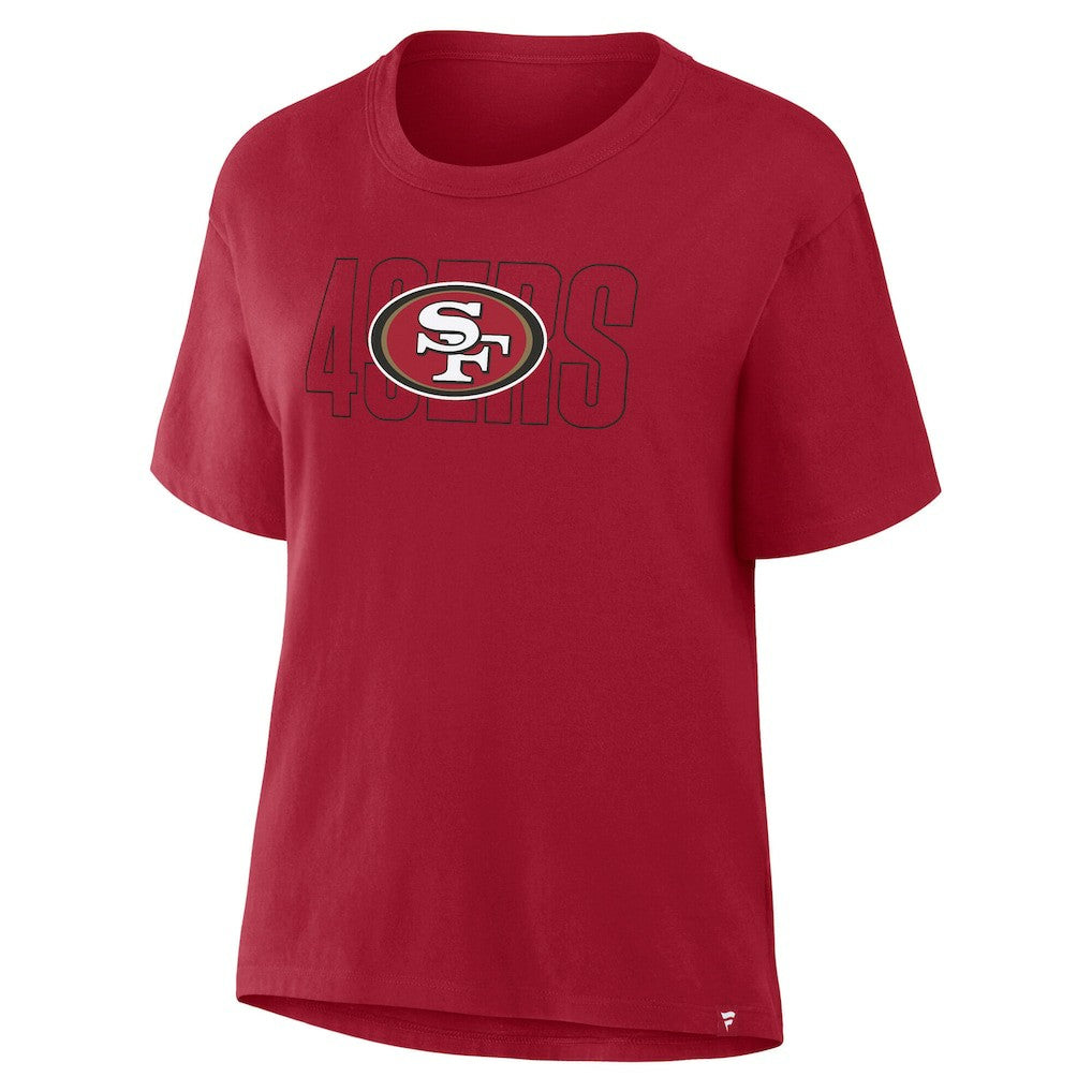 San Francisco 49ers Women's Line Em Up T-Shirt - Scarlet outlet