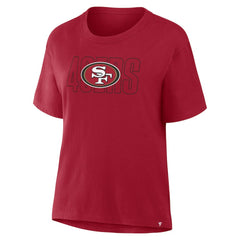 San Francisco 49ers Women's Line Em Up T-Shirt - Scarlet outlet
