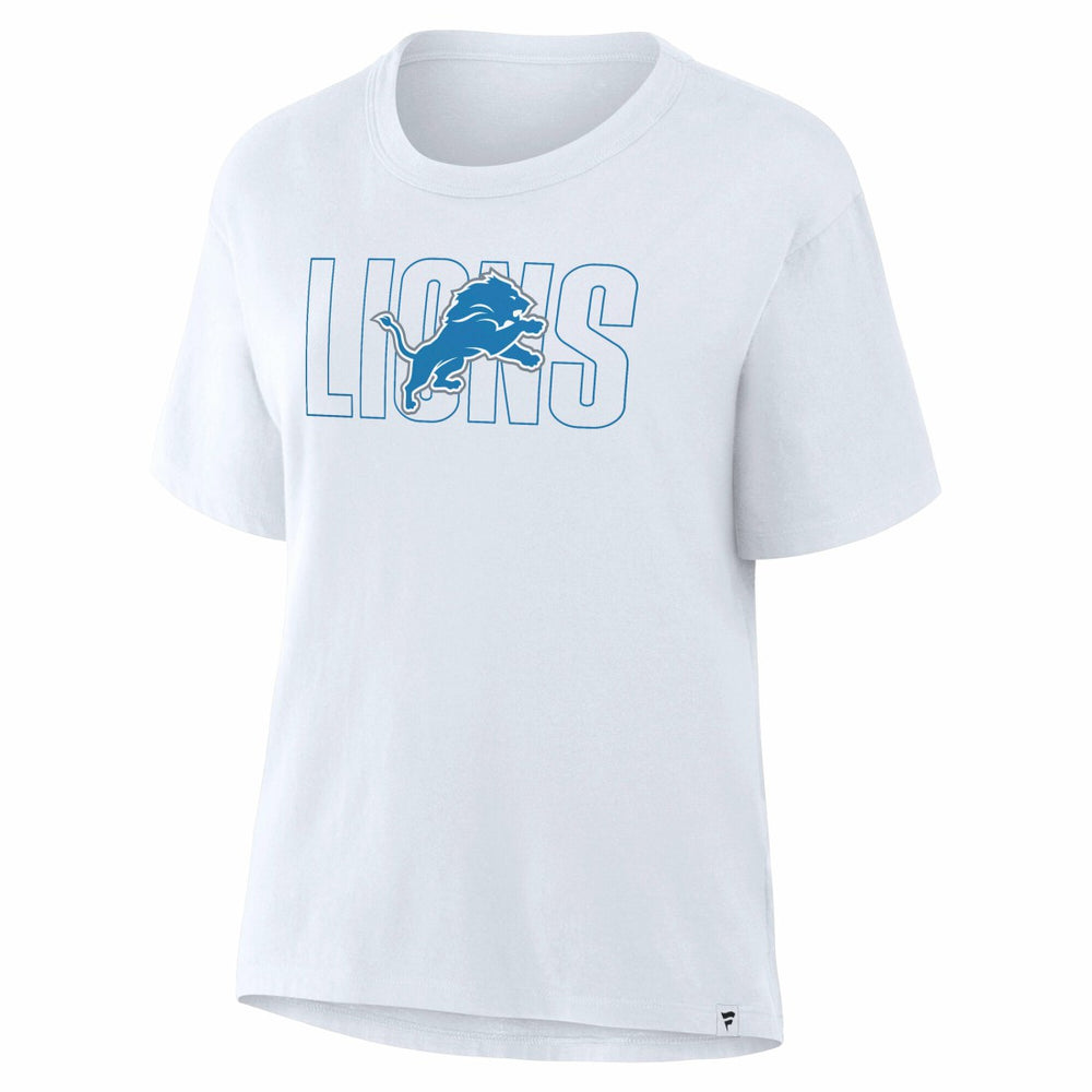 Detroit Lions Women's Line Em Up T-Shirt - Ash on sale