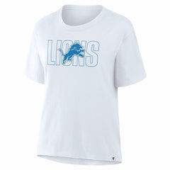 Detroit Lions Women's Line Em Up T-Shirt - Ash on sale