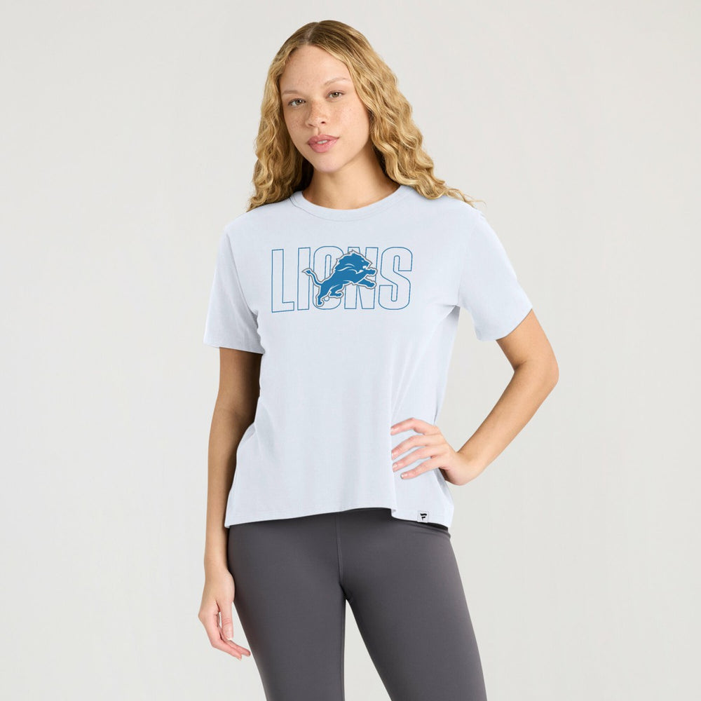 Detroit Lions Women's Line Em Up T-Shirt - Ash on sale