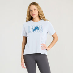 Detroit Lions Women's Line Em Up T-Shirt - Ash on sale