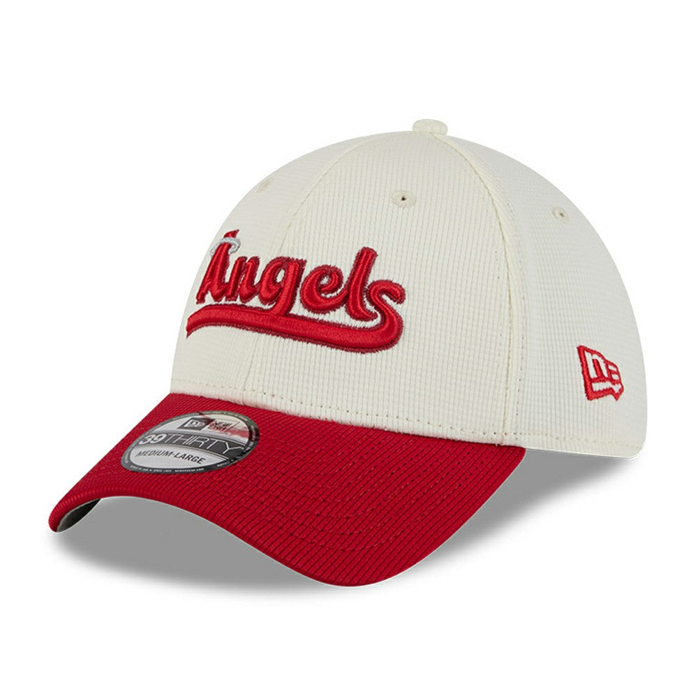Los Angeles Angels City Connect Batting Practice 39THIRTY Flex Hat - Cream/Red | New Era