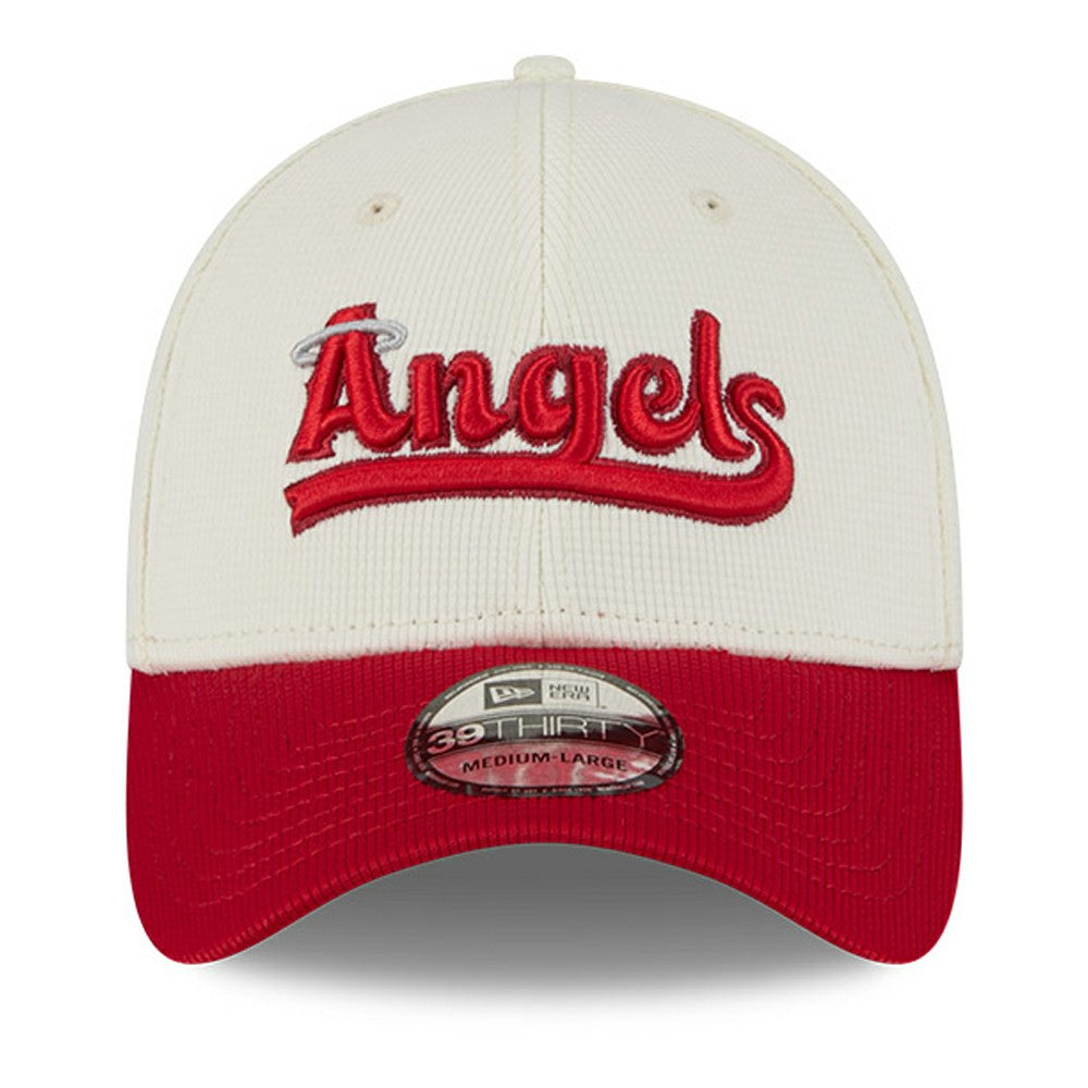 Los Angeles Angels City Connect Batting Practice 39THIRTY Flex Hat - Cream/Red | New Era