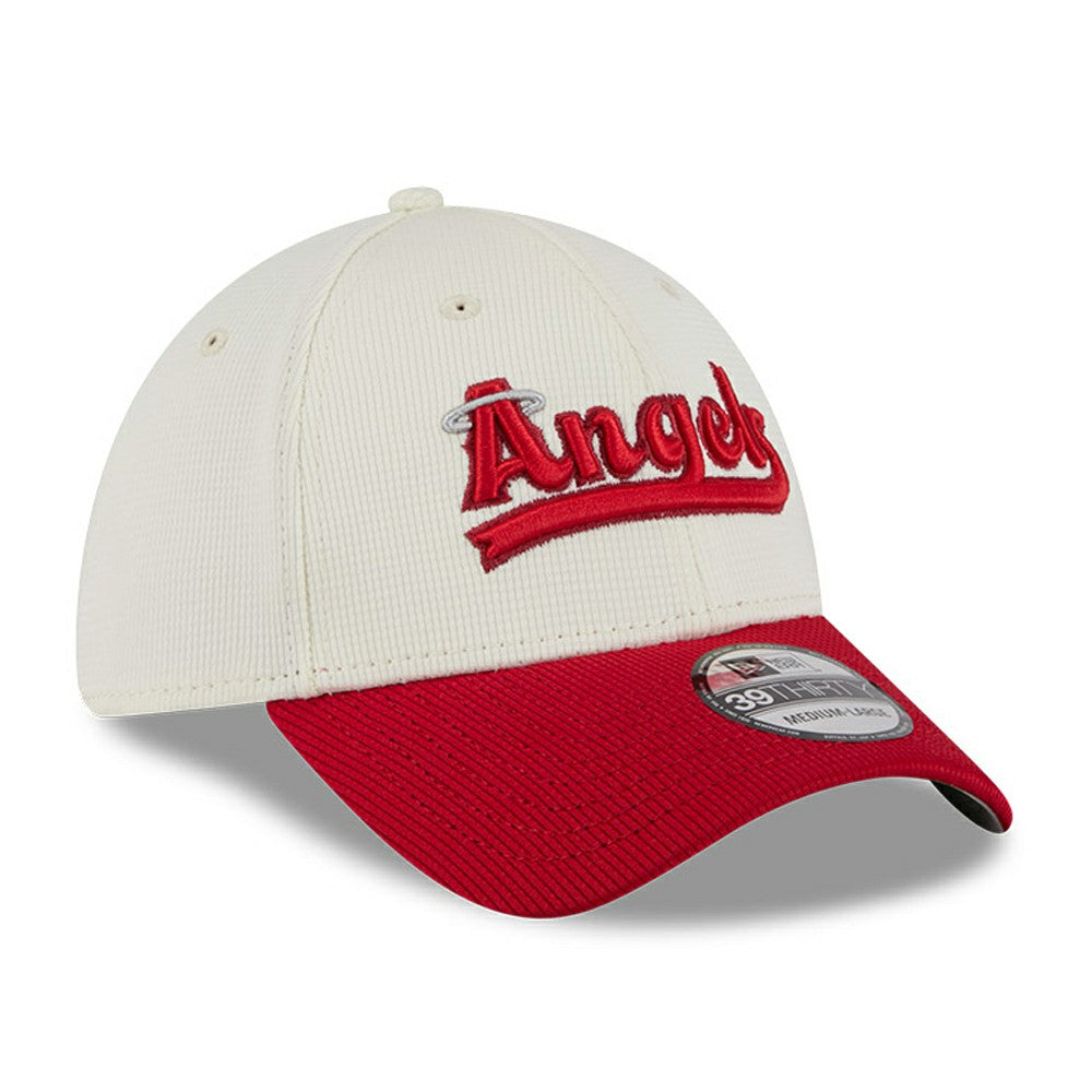 Los Angeles Angels City Connect Batting Practice 39THIRTY Flex Hat - Cream/Red | New Era