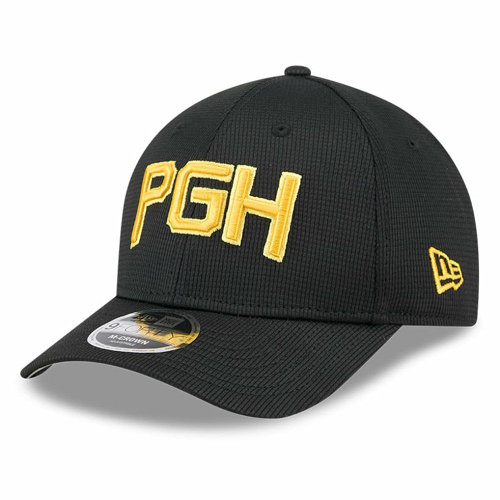 Pittsburgh Pirates City Connect Batting Practice 9FORTY M-Crown Adjustable Hat - Black | New Era