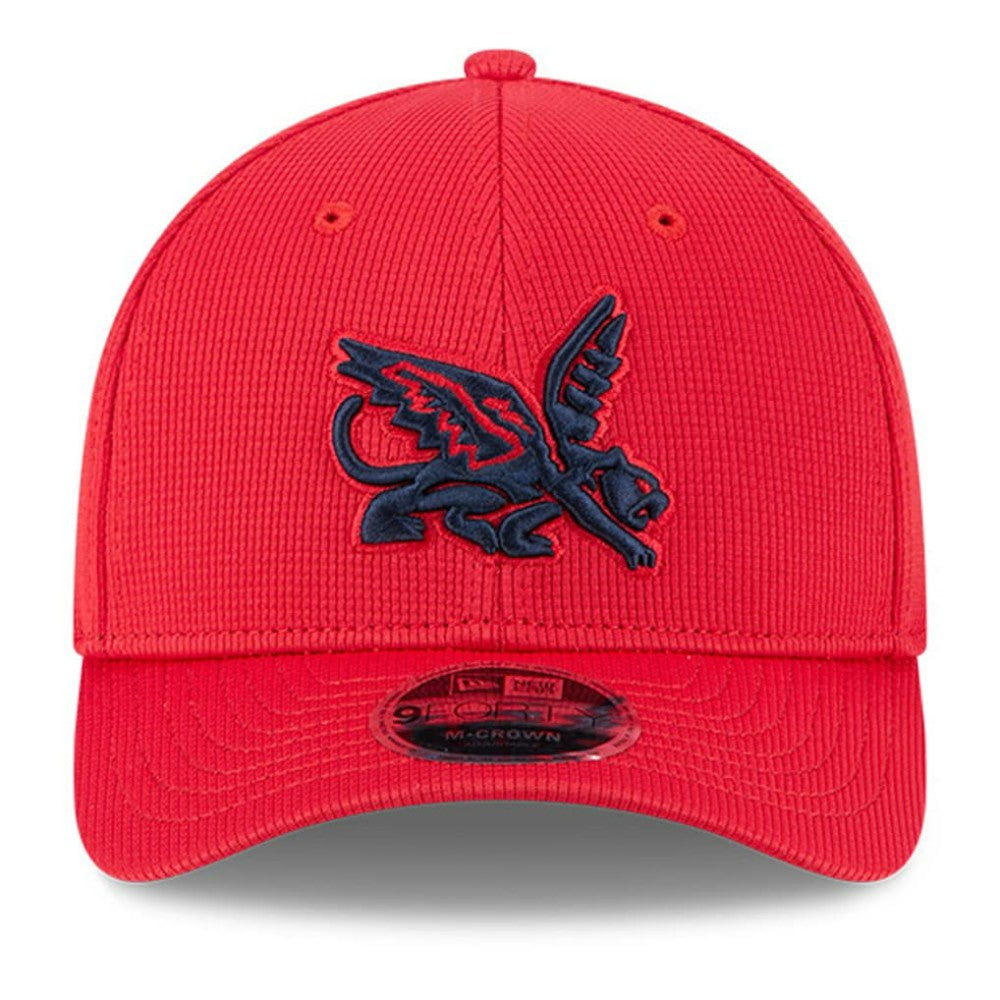 Texas Rangers City Connect Batting Practice 9FORTY M-Crown Adjustable Hat - Red | New Era