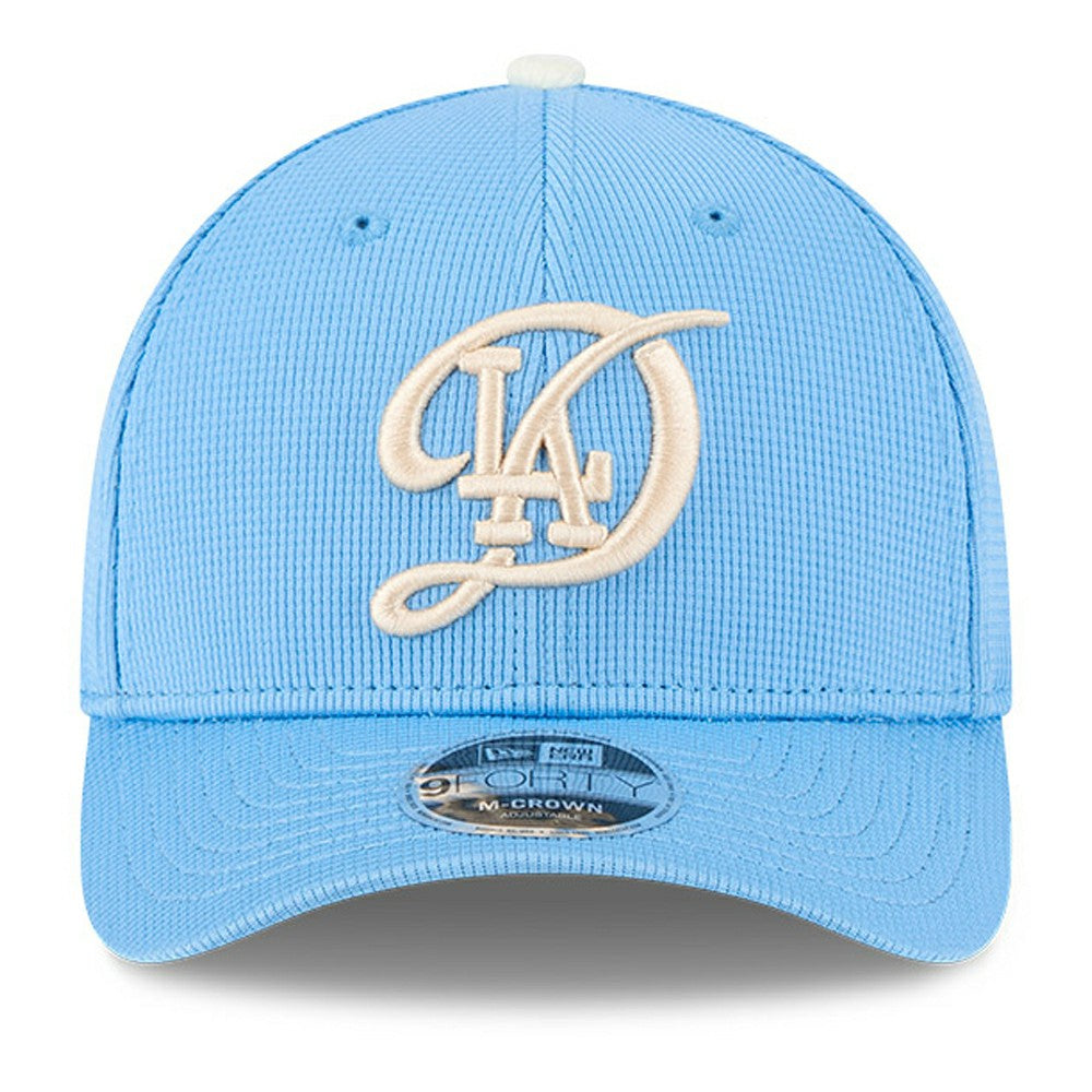 Los Angeles Dodgers City Connect Batting Practice 9FORTY M-Crown Adjustable Hat - Light Blue | New Era