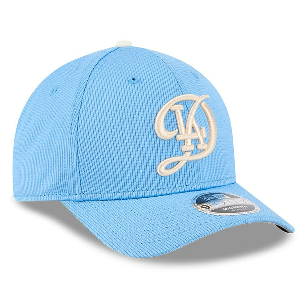 Los Angeles Dodgers City Connect Batting Practice 9FORTY M-Crown Adjustable Hat - Light Blue | New Era