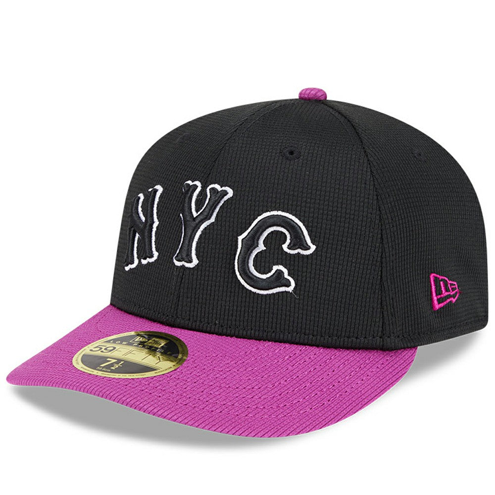 New York Mets City Connect Batting Practice Low Profile 59FIFTY Fitted Hat - Charcoal/Purple | New Era