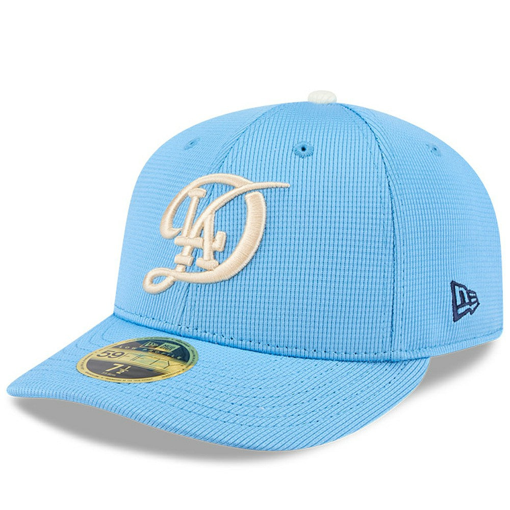 Los Angeles Dodgers City Connect Batting Practice Low Profile 59FIFTY Fitted Hat - Light Blue | New Era