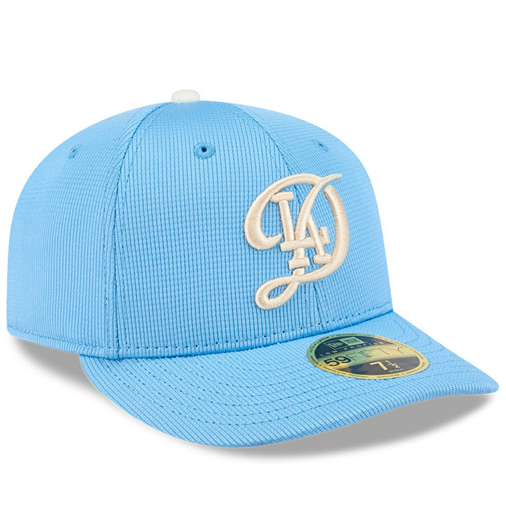 Los Angeles Dodgers City Connect Batting Practice Low Profile 59FIFTY Fitted Hat - Light Blue | New Era