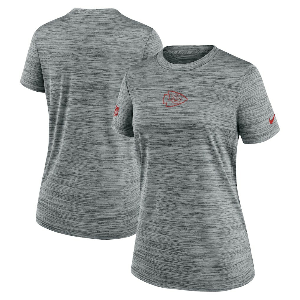 Kansas City Chiefs Women's Sideline Velocity Dri-FIT T-Shirt - Gray | Nike on sale