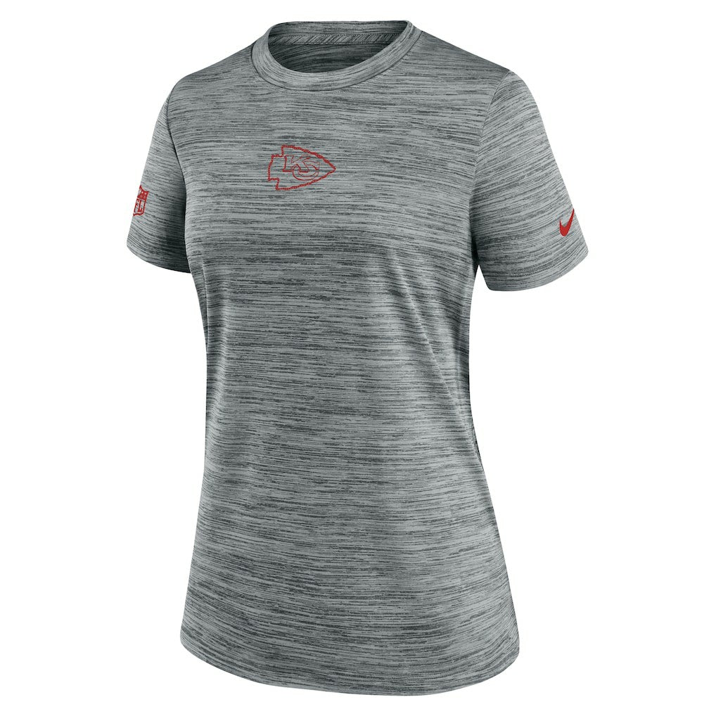 Kansas City Chiefs Women's Sideline Velocity Dri-FIT T-Shirt - Gray | Nike on sale
