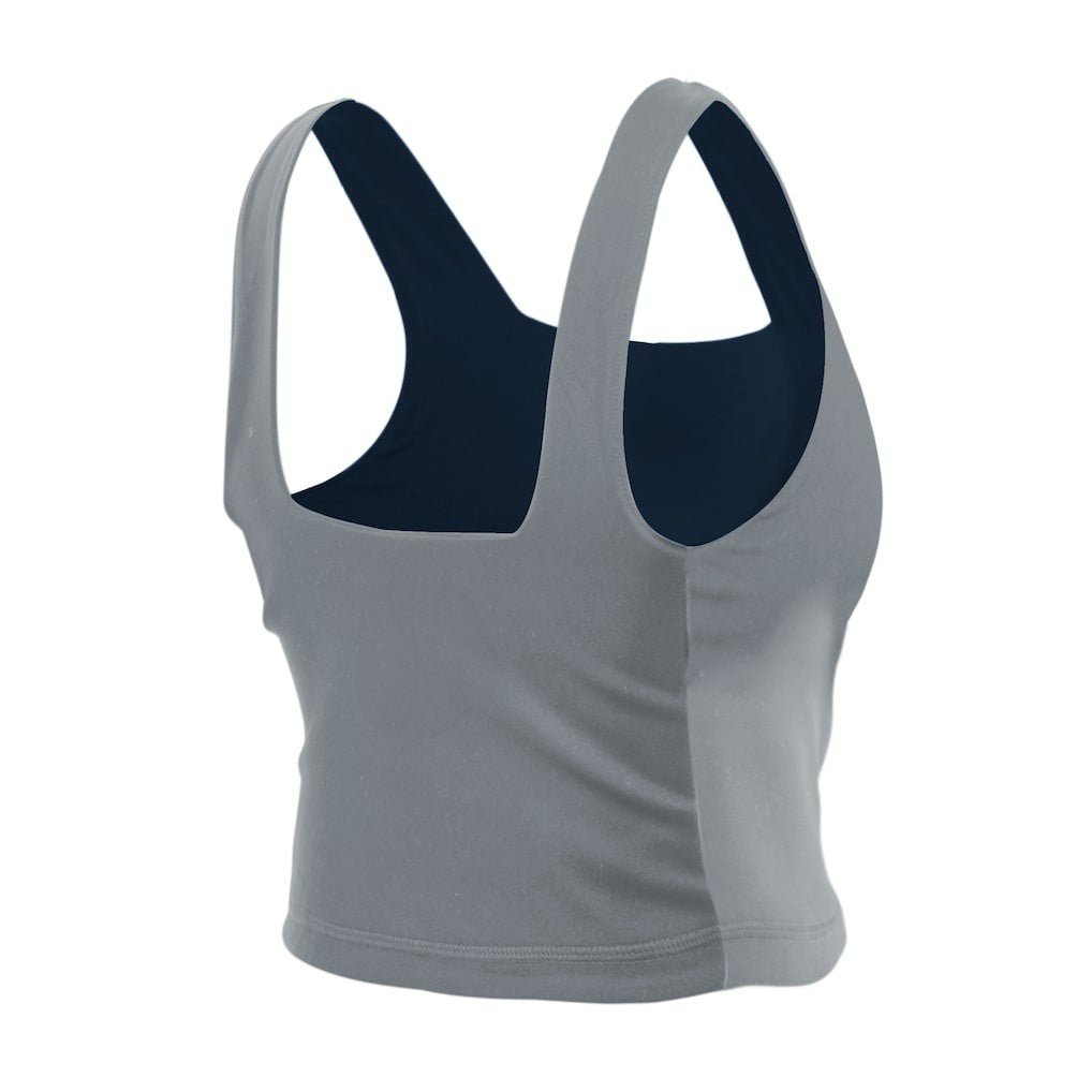 Dallas Cowboys New Era Women's Reversible Cropped Sport Classics Tank Top - Navy/Gray cheap