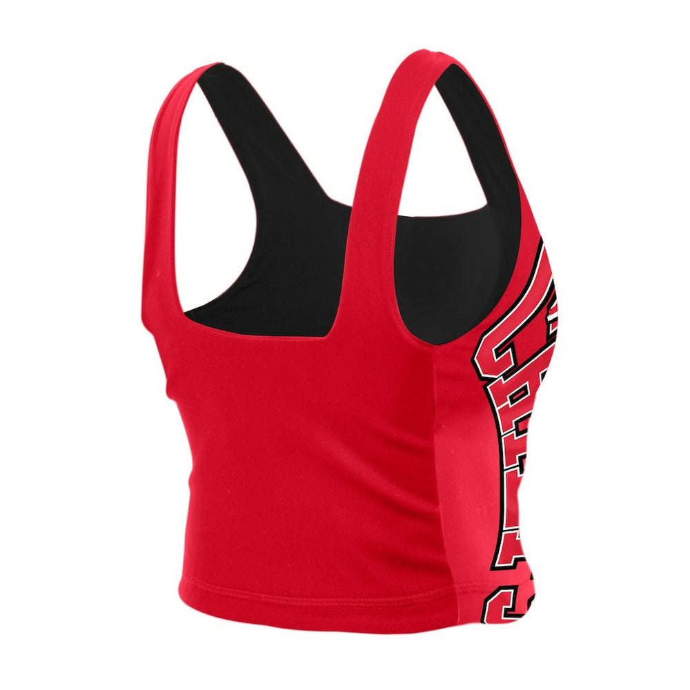Kansas City Chiefs New Era Women's Reversible Cropped Sport Classics Tank Top - Red/Black sale