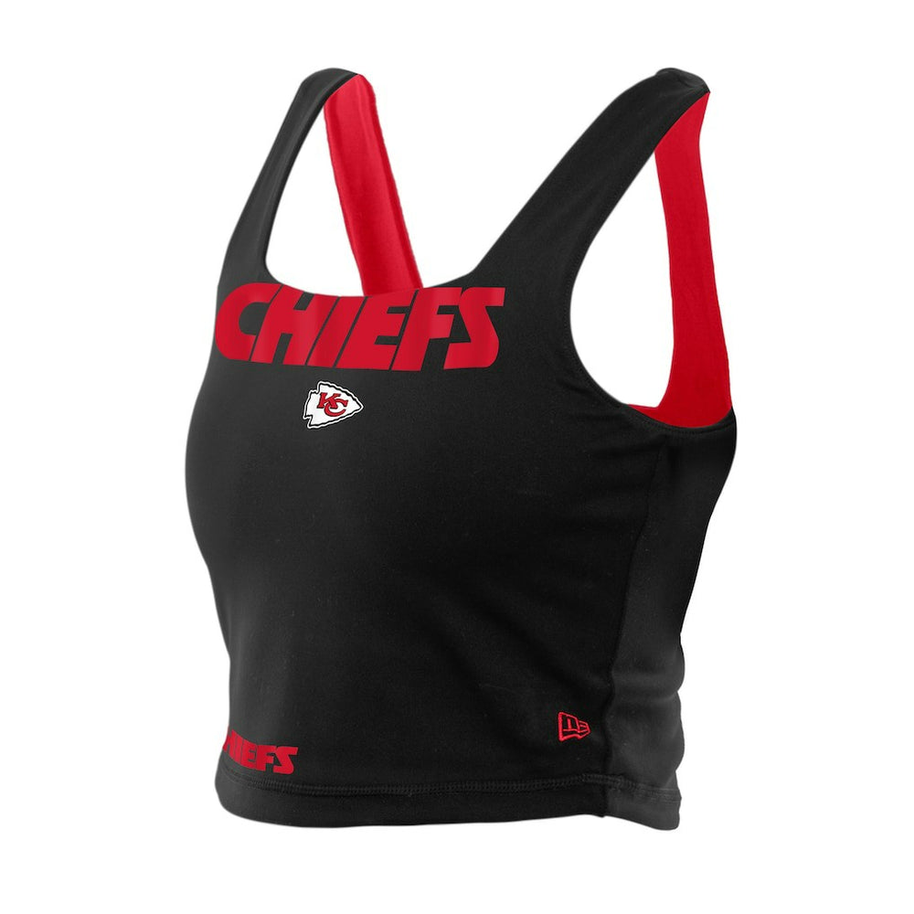 Kansas City Chiefs New Era Women's Reversible Cropped Sport Classics Tank Top - Red/Black sale