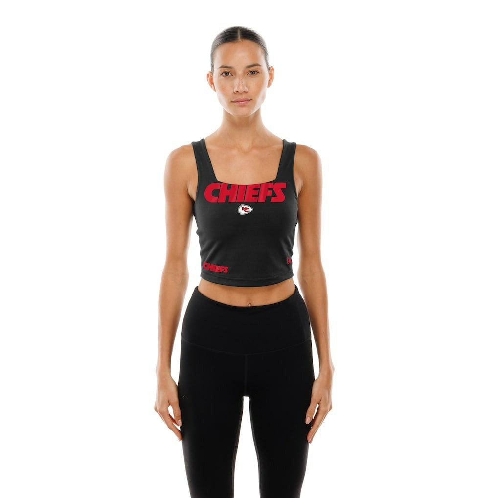 Kansas City Chiefs New Era Women's Reversible Cropped Sport Classics Tank Top - Red/Black sale