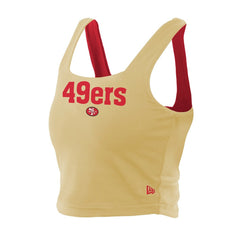 San Francisco 49ers New Era Women's Reversible Cropped Sport Classics Tank Top - Scarlet/Black for sale