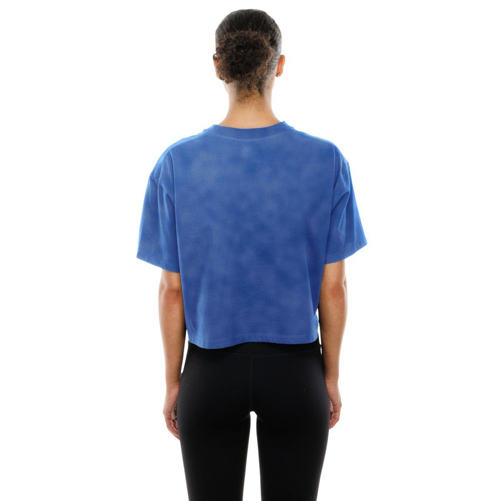 Detroit Lions New Era Women's Cropped Boxy Sport Classics Mineral Wash T-Shirt - Blue sale