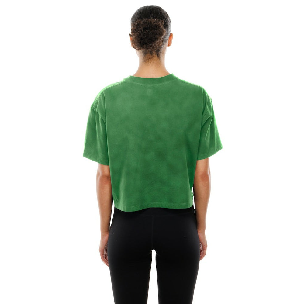 Philadelphia Eagles New Era Women's Cropped Boxy Sport Classics Mineral Wash T-Shirt - Kelly Green on sale