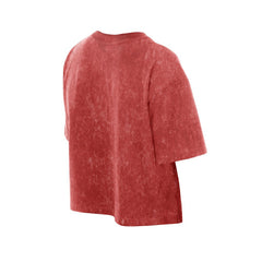 San Francisco 49ers New Era Women's Cropped Boxy Sport Classics Mineral Wash T-Shirt - Scarlet outlet