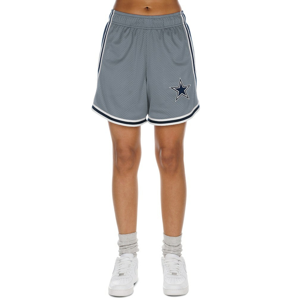 Dallas Cowboys New Era Women's Sport Classics Mesh Shorts - Silver/Navy online